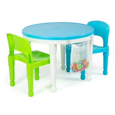 3pc Kids' 2 In 1 Round Activity Table With Chairs - Humble Crew 4 3pc Kids' 2 In 1 Round Activity Table With Chairs - Humble Crew - Image 2