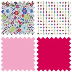 Bacati - Botanical Pink Laundry Hamper With Wooden Frame -Child Furniture Store GUEST d8349d10 c645 4301 ae52 ecf1ef8282a1