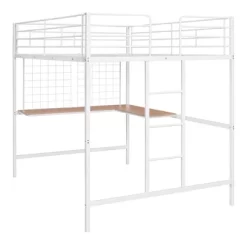 Full Size Metal Loft Bed With Desk And Grid - ModernLuxe -Child Furniture Store GUEST d88d860a b481 4184 9477 502c4aac0939