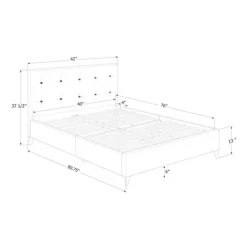 Twin Fusion Complete Upholstered Bed Medium Gray - South Shore -Child Furniture Store GUEST d9a8f60c 4903 4f39 a53c 88433f752809