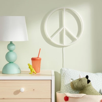 Peace Neon Kids' Wall Decor - Pillowfort™ 3 Peace Neon Kids' Wall Decor - Pillowfort™