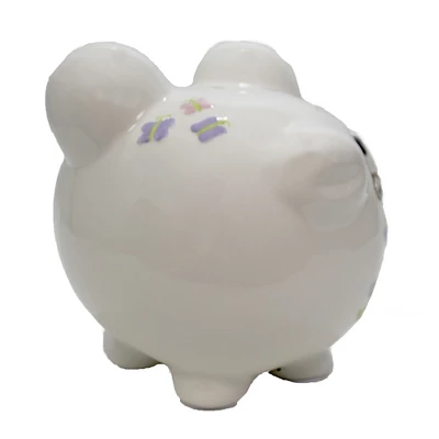 Bank Giddy Up Horse Piggy Bank - One Bank 7.5 Inches - Flowers Insects - 36913 - Ceramic - White 5 Bank Giddy Up Horse Piggy Bank - One Bank 7.5 Inches - Flowers Insects - 36913 - Ceramic - White - Image 3