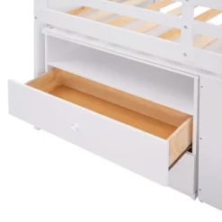 Twin Size Low Loft Bed With Storage Steps And Portable Desk-ModernLuxe -Child Furniture Store GUEST dc938374 0be3 4da4 b9f4 0b7e6971f465