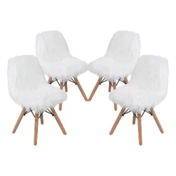 Emma And Oliver 4 Pack Kids Shaggy Dog Accent Chair - Desk Chair - Playroom Chair -Child Furniture Store GUEST de31d7fa 7879 400e a9fb 4a2457df6376