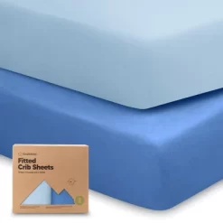 KeaBabies 2pk Soothe Fitted Crib Sheets Neutral, Organic Baby Crib Sheets, Fits Standard Nursery Baby Mattress -Child Furniture Store GUEST de572958 f3d5 48be a8a6 c27431644c4a