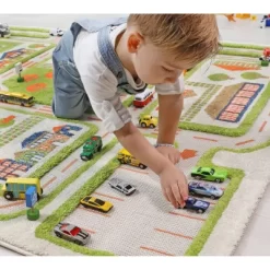 31.5"x44.5" Traffic Green 3D Play Rug - IVI -Child Furniture Store GUEST df392110 b1a7 4428 88ac 397035750143