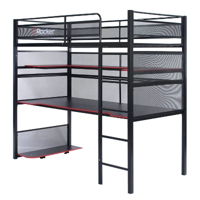 Gaming Bunk Bed Black/Red - X Rocker 4 Gaming Bunk Bed Black/Red - X Rocker - Image 2