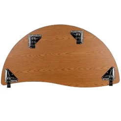 Emma And Oliver Mobile 60" Half Circle Wave Collaborative Grey Adjustable Height Activity Table -Child Furniture Store GUEST e12fc947 4df9 443e b36d 4ada3ac426ec