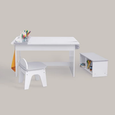 Fantasy Fields - Little Artist Monet Play Art Table Kids Furniture - White/Gray 9 Fantasy Fields - Little Artist Monet Play Art Table Kids Furniture - White/Gray - Image 7
