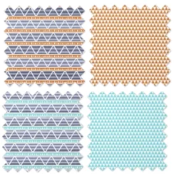 Bacati - Liam Aztec Print Aqua/Orange/Navy Triangles Muslin Swaddling Blankets Set Of 4 -Child Furniture Store GUEST e1f7b930 dcee 4ed3 a5e8 6a32ce7f6dd8