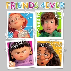 Junior's Turning Red Friends 4Eva Polaroids T-Shirt