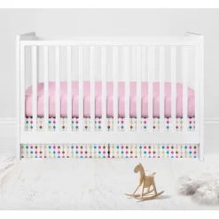 Bacati - Botanical Floral Birds Pink Multicolor 6 Pc Crib Bedding Set With Long Rail Guard Cover -Child Furniture Store GUEST e2c13fb5 2778 410b ac58 8ec7a0c1fa21