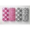 Bacati - Ikat Dots Leopard Pink Grey Girls 10 Pc Crib Set With Long Rail Guard Cover & 4 Muslin Swaddling Blankets -Child Furniture Store GUEST e374c5d0 7f4a 452c 8cd8 468252cb2fb8