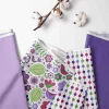 Bacati - Botanical Floral Birds Purple Multicolor 10 Pc Crib Bedding Set With Long Rail Guard Cover