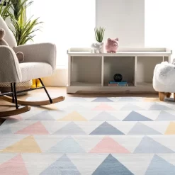 NuLOOM Penny Kids Geometric Nursery Or Playroom Area Rug -Child Furniture Store GUEST e484d271 b02e 4c42 8849 eb1c31228a3d