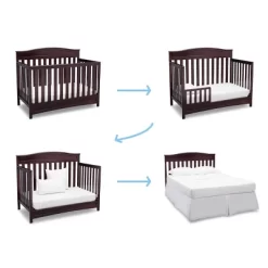 Delta Children Emery 4-in-1 Convertible Crib - Dark Chocolate -Child Furniture Store GUEST e5aeac10 b0a1 4d8a bf13 c5a1a537421a