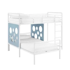 Twin Modern Cut-Out L-Shaped Metal Bunk Bed - Saracina Home -Child Furniture Store GUEST e5b6d37d bb29 4c03 8154 e0b12e31cd74