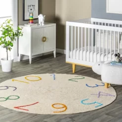 NuLOOM Arely Numbers Machine Washable Kids Area Rug