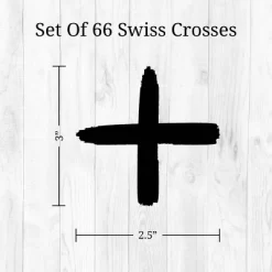 Black Watercolor Swiss Crosses Wall Decor - Decalcomania -Child Furniture Store GUEST e5f3254f 1a40 44d4 9a76 e43b4dc2a6da