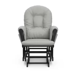 Storkcraft Hoop Glider And Ottoman - Black Frame/Light Gray Fabric -Child Furniture Store GUEST e620e22c 38cb 4636 86f3 ac54c3b45040