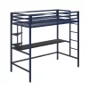 Twin Maxwell Metal Loft Bed With Desk & Shelves Blue/Black - Novogratz -Child Furniture Store GUEST e63a8a7a b43b 4246 b9ba 8b768c4fdb51