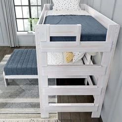 Max & Lily Farmhouse Twin Over Twin L-Shaped Bunk Bed With Desk -Child Furniture Store GUEST e70b65af c26b 4f38 9784 6230177f4923