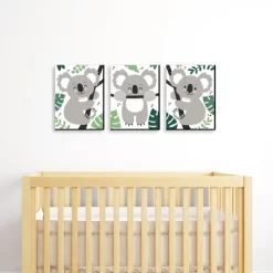 Big Dot Of Happiness Koala Cutie - Bear Nursery And Kids Room - 7.5 X 10 Inches - Wall Art Set Of 3 Prints
