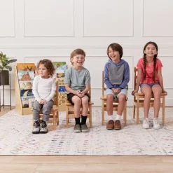 ECR4Kids Three Rung Ladderback Chair, Classroom Seating, Natural, 2-Pack -Child Furniture Store GUEST e7acf442 b3b3 4b2b b452 efc57b77a2e7