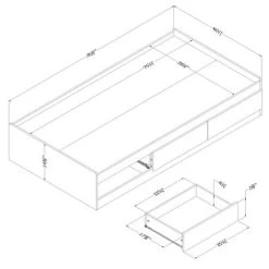 Step One Essential Mates Bed With 3 Drawers - South Shore -Child Furniture Store GUEST e8f61c30 f442 47a0 8de4 183e8cd56904