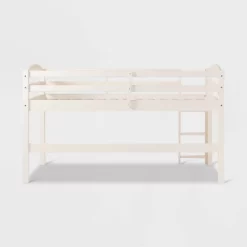 Twin Solid Pine Wood Low Loft Bed White - Saracina Home -Child Furniture Store GUEST e9b775ad ec20 44e7 9023 498476ff01b6