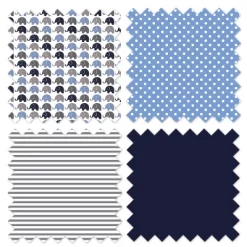 Bacati - Elephants Blue/Gray Collapsible Laundry Hamper -Child Furniture Store GUEST ea493b62 94e1 440d bde7 07bdd35c8409