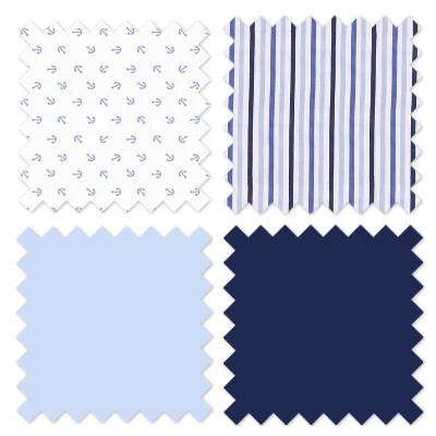 Bacati - Little Sailor Anchor Boat Blue Navy 4 Pc Toddler Bedding Set 8 Bacati - Little Sailor Anchor Boat Blue Navy 4 Pc Toddler Bedding Set - Image 6