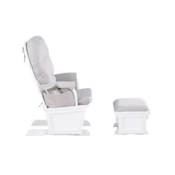 Suite Bebe Mason Glider & Ottoman - White/Woven Gray -Child Furniture Store GUEST ecf6e58b 33d0 4e10 b15f d058a084c689