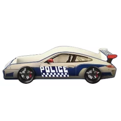 Twin Quessa Police Car Bed With Led Headlight Chair Black/White - HOMES: Inside + Out -Child Furniture Store GUEST ed916912 b2fb 4ee5 b161 5effbefbf6df