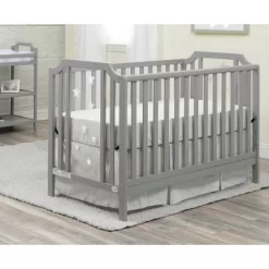 Suite Bebe Celeste 3-in-1 Convertible Island Crib - Light Gray
