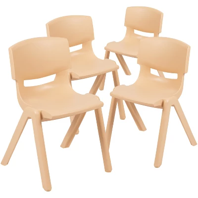 Emma And Oliver 4 Pack Plastic Stackable K-2 School Chair With 13.25"H Seat 14 Emma And Oliver 4 Pack Plastic Stackable K-2 School Chair With 13.25"H Seat - Image 12