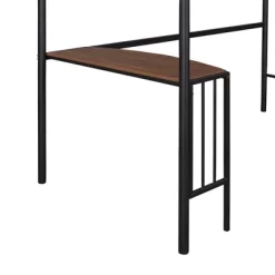 Twin Size Metal Loft Bed With Desk, Ladder And Railing - ModernLuxe -Child Furniture Store GUEST f07fe0d8 cd9e 4761 8765 5746d1e0bf38