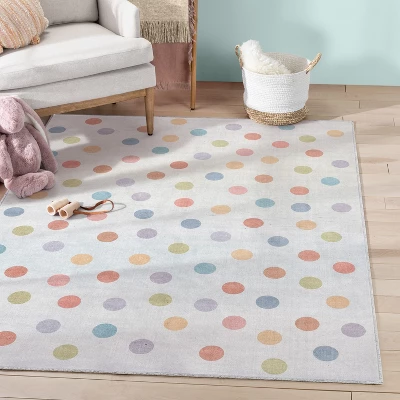 Well Woven Rainbow Polka Dots Apollo Kids Collection Multi Color Area Rug 3 Well Woven Rainbow Polka Dots Apollo Kids Collection Multi Color Area Rug