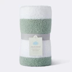Chenille Stripe Baby Blanket - Green And White Stripe - Cloud Island™ -Child Furniture Store GUEST f1d770bd 8395 4c5f 908f 0abf2d889710