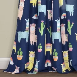 52"x84" Make A Wish Southwest Llama Cactus Window Curtain Panels Set - Lush Décor -Child Furniture Store GUEST f29e67f3 a97e 459f 906a 04bb19b32070