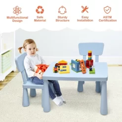 Costway Kids Table & 2 Chairs Set Toddler Activity Play Dining Study Desk Baby Gift -Child Furniture Store GUEST f36572e9 f219 40a2 b4ae 6a472eb3c7d9
