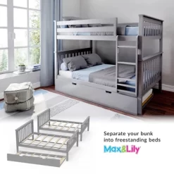 Max & Lily Full Over Full Bunk Bed With Trundle Bed -Child Furniture Store GUEST f3da6358 5357 441e b9e5 954bea70f62c