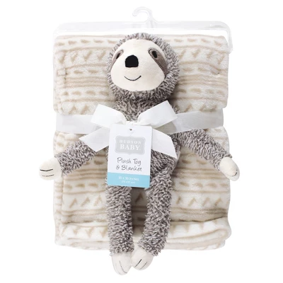 Hudson Baby Infant Plush Blanket With Toy, Sloth, One Size 3 Hudson Baby Infant Plush Blanket With Toy, Sloth, One Size