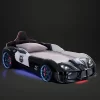 Twin Tarryton Police Cruiser Bed With Led Lights And Sound Black/White - MiBasics