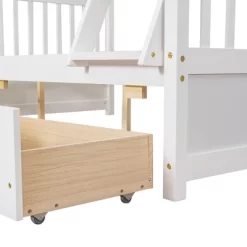 Twin Over Full Bunk Bed With Ladders And Two Storage Drawers-ModernLuxe -Child Furniture Store GUEST f474c567 4b0d 499e b223 d5ba43388ca0
