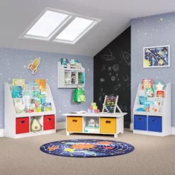 Kids' Book Nook Wall Shelf With Cubbies And Book Rack White - RiverRidge Home -Child Furniture Store GUEST f6971601 7b60 44d4 bddc a0656f54d0cc