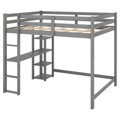 Full Size Loft Bed With Built-in Desk And Shelves - ModernLuxe 5 Full Size Loft Bed With Built-in Desk And Shelves - ModernLuxe - Image 3
