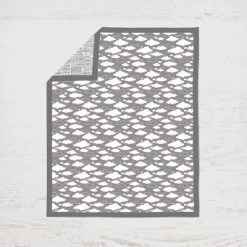 Bacati - Clouds In The City White/Gray 10 Pc Crib Bedding Set With 2 Crib Fitted Sheets