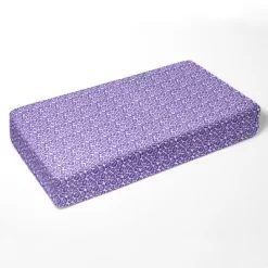 Bacati - Ikat Purple Leopard Muslin 100 Percent Cotton Universal Baby US Standard Crib Or Toddler Bed Fitted Sheet