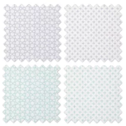 Bacati - Petals/Floral Muslin Swaddling Blankets Set Of 4 Aqua/Lilac -Child Furniture Store GUEST f8da7074 81ac 4f09 97a3 9617a3614f67